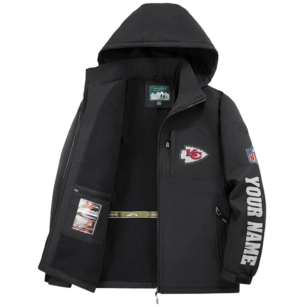 Midwestern Army Fleece Windbreaker Jacket, Cold-Air Cycling Shell HVN1439KC - Black - Image 3