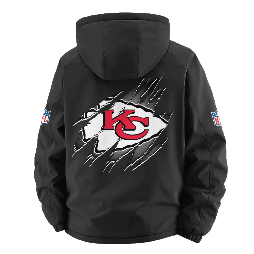 Midwestern Army Fleece Windbreaker Jacket, Cold-Air Cycling Shell HVN1439KC - Black - Image 4