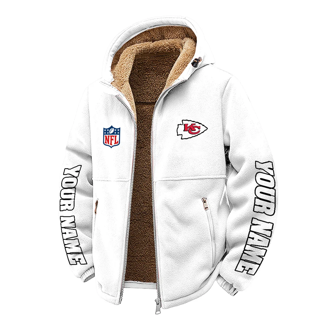 Midwestern Army Winter Fleece Jacket, All-Mountain Sport Jacket HVN1439KC - White - Image 2