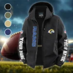 Football Ram Crew Fleece Windbreaker Jacket, Expedition Wind Fleece HVN1439LA - Black