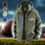 Football Ram Crew Fleece Windbreaker Jacket, Expedition Wind Fleece HVN1439LA - Green