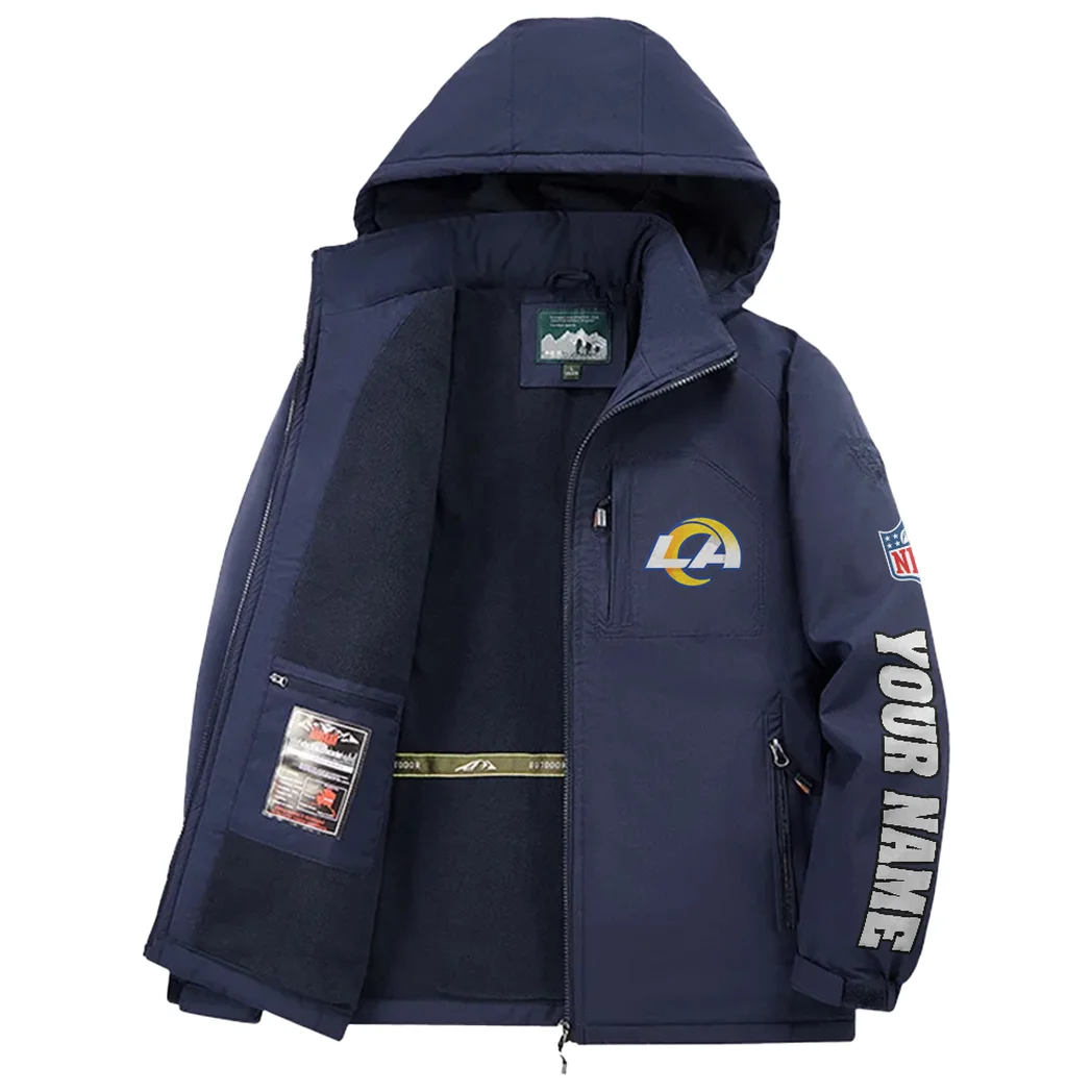 Football Ram Crew Fleece Windbreaker Jacket, Expedition Wind Fleece HVN1439LA - Navy - Image 3