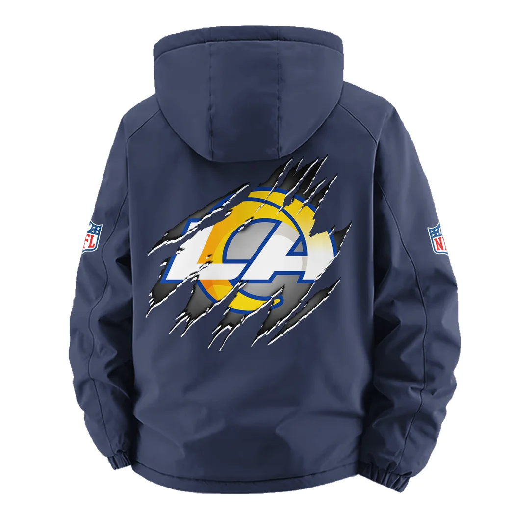 Football Ram Crew Fleece Windbreaker Jacket, Expedition Wind Fleece HVN1439LA - Navy - Image 4