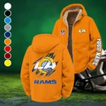 Football Ram Crew Winter Fleece Jacket, Cold Weather Hiking Fleece HVN1439LA - Orange