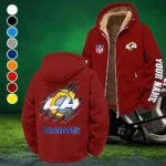 Football Ram Crew Winter Fleece Jacket, Cold Weather Hiking Fleece HVN1439LA - Wine