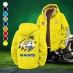 Football Ram Crew Winter Fleece Jacket, Cold Weather Hiking Fleece HVN1439LA - Yellow