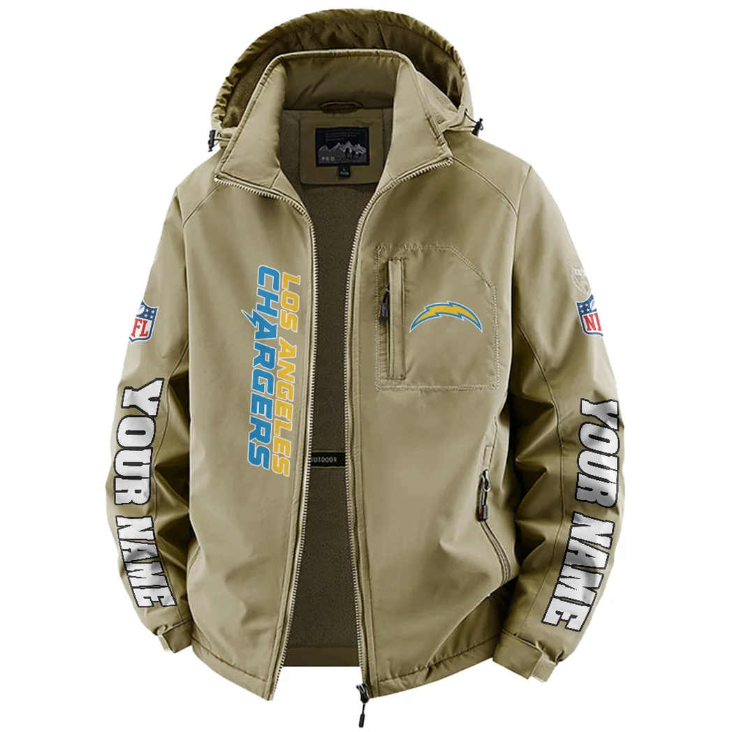 LA Squad Fleece Windbreaker Jacket, Mountain Ascent Windbreaker HVN1439LC - Khaki - Image 2