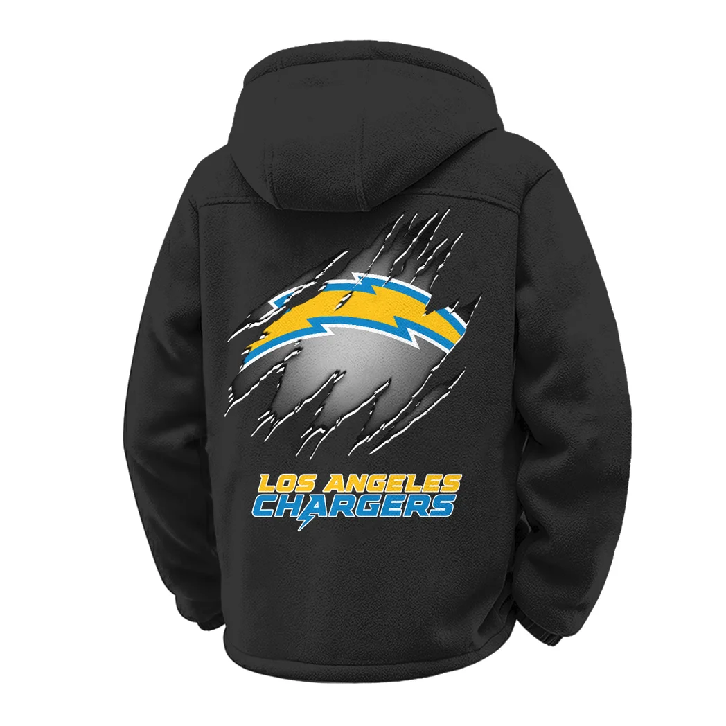 LA Squad Winter Fleece Jacket, Cross-Training Thermal Zip HVN1439LC - Black - Image 3