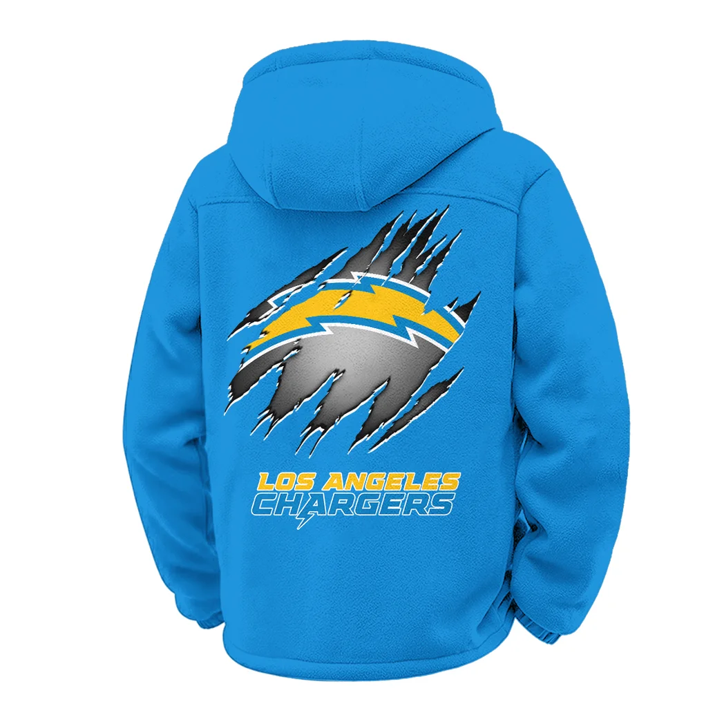 LA Squad Winter Fleece Jacket, Cross-Training Thermal Zip HVN1439LC - Cyan - Image 3