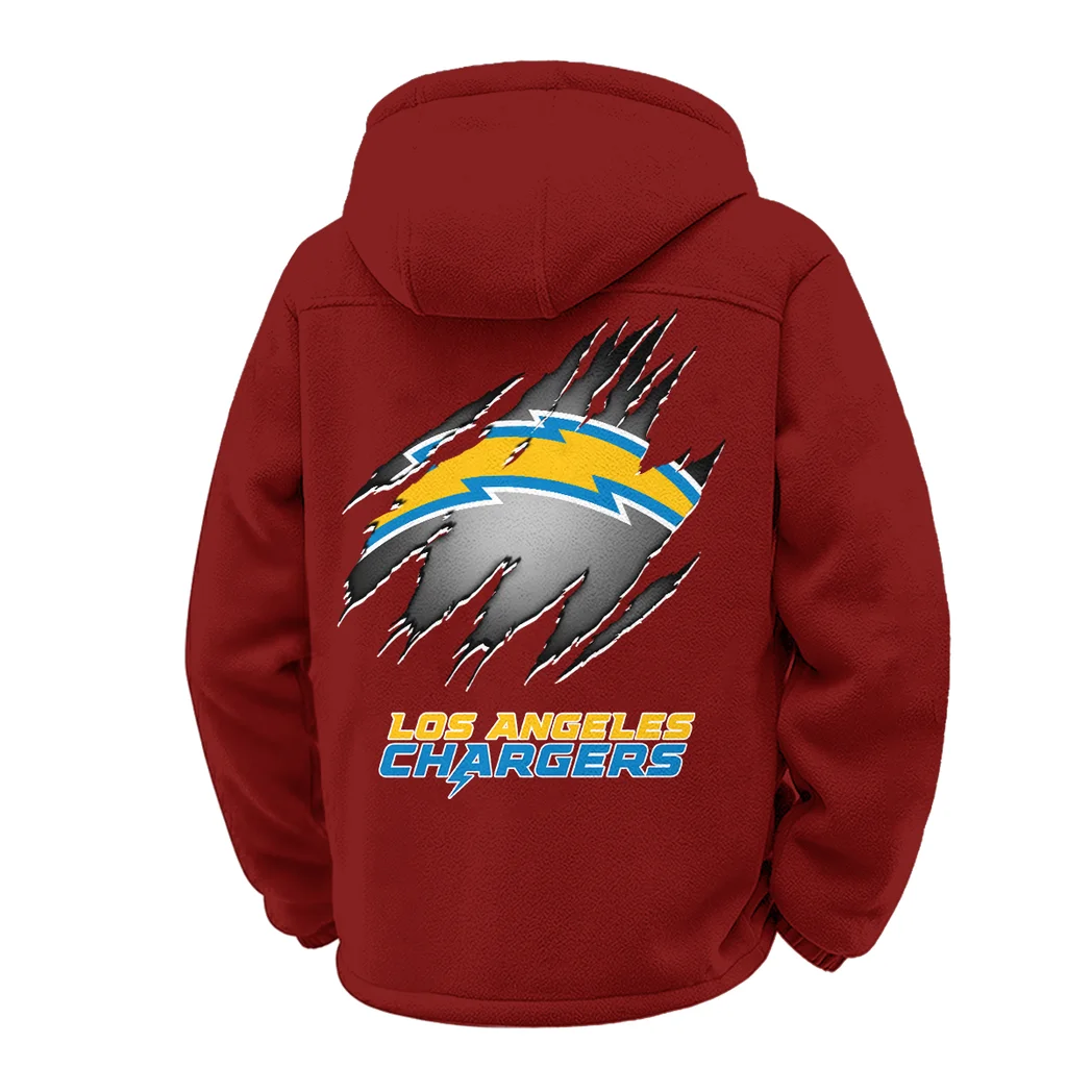 LA Squad Winter Fleece Jacket, Cross-Training Thermal Zip HVN1439LC - Wine - Image 3