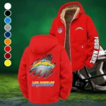 LA Squad Winter Fleece Jacket, Cross-Training Thermal Zip HVN1439LC - Red