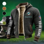 Football Aqua Crew Fleece-Lined Hooded Jacket, Cold-Snap Defense Jacket HVN1439MD - Grey