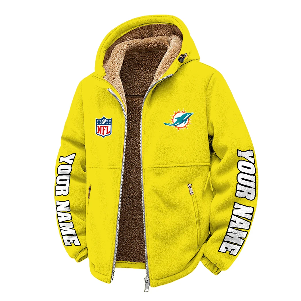 Football Aqua Crew Winter Fleece Jacket, Winter Endurance Jacket HVN1439MD - Yellow - Image 2