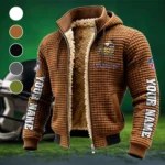 Midnight Giants Fleece-Lined Hooded Jacket, Rugged Terrain Fleece Hoody HVN1439MV - brown