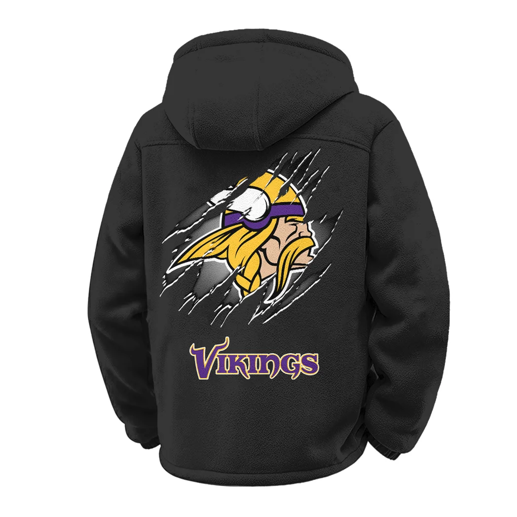 Midnight Giants Winter Fleece Jacket, Ultra-Soft Fleece Shell HVN1439MV - Black - Image 3