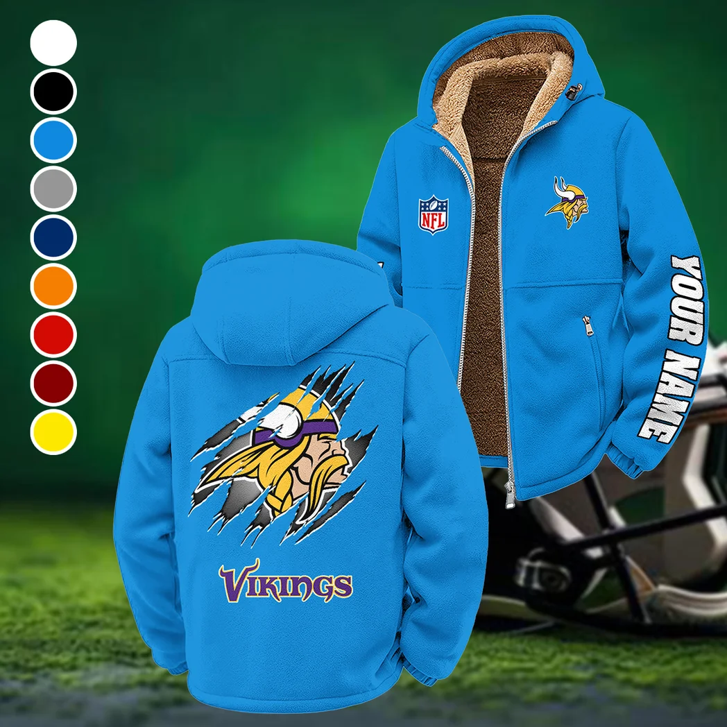 Midnight Giants Winter Fleece Jacket, Ultra-Soft Fleece Shell HVN1439MV - Cyan
