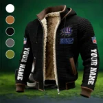 Midnight Steel Fleece-Lined Hooded Jacket, Ultra-Soft Plush Lined Jacket HVN1439NG - Black