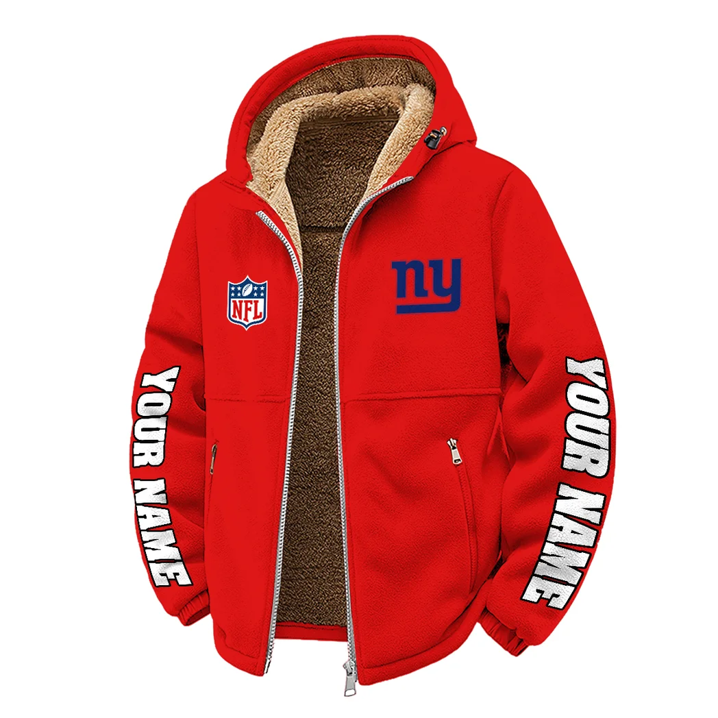 Midnight Steel Winter Fleece Jacket, Heavyweight Plush Fleece HVN1439NG - Red - Image 2