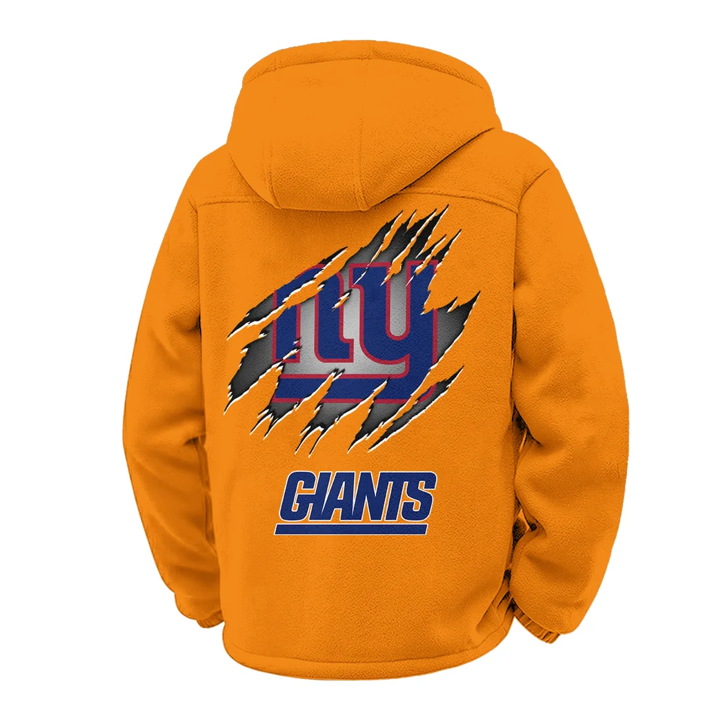Midnight Steel Winter Fleece Jacket, Heavyweight Plush Fleece HVN1439NG - Orange - Image 3