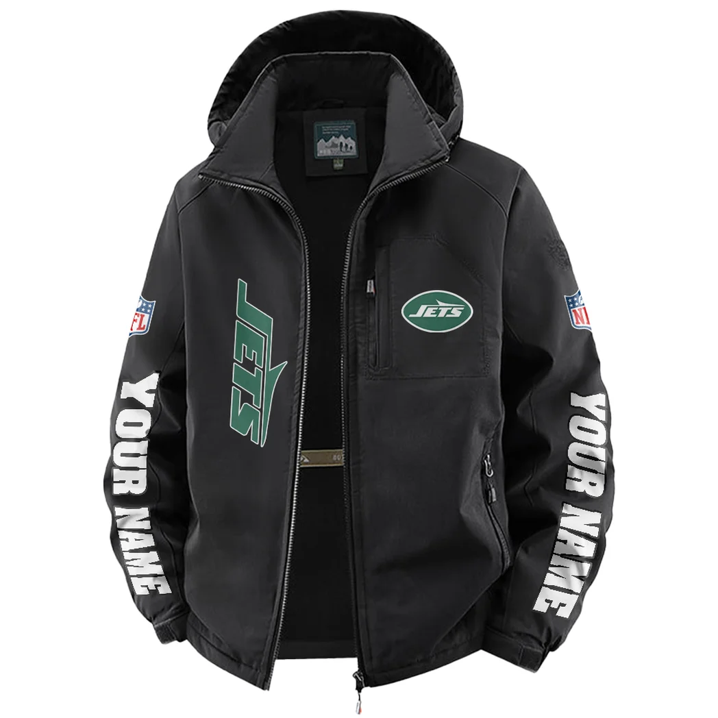 Sky Army Fleece Windbreaker Jacket, Brushed Fleece Wind-Resist Layer HVN1439NJ - Black - Image 2