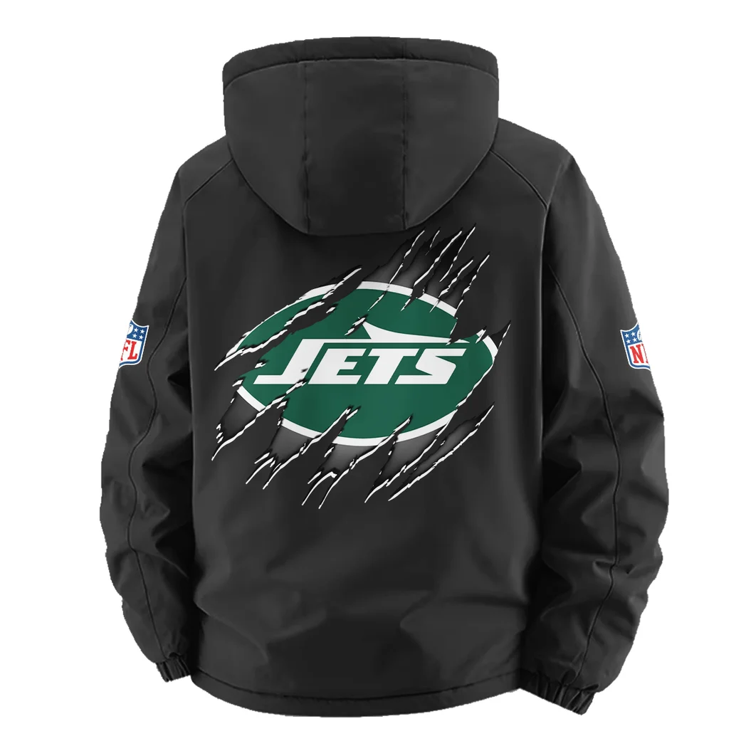 Sky Army Fleece Windbreaker Jacket, Brushed Fleece Wind-Resist Layer HVN1439NJ - Black - Image 4