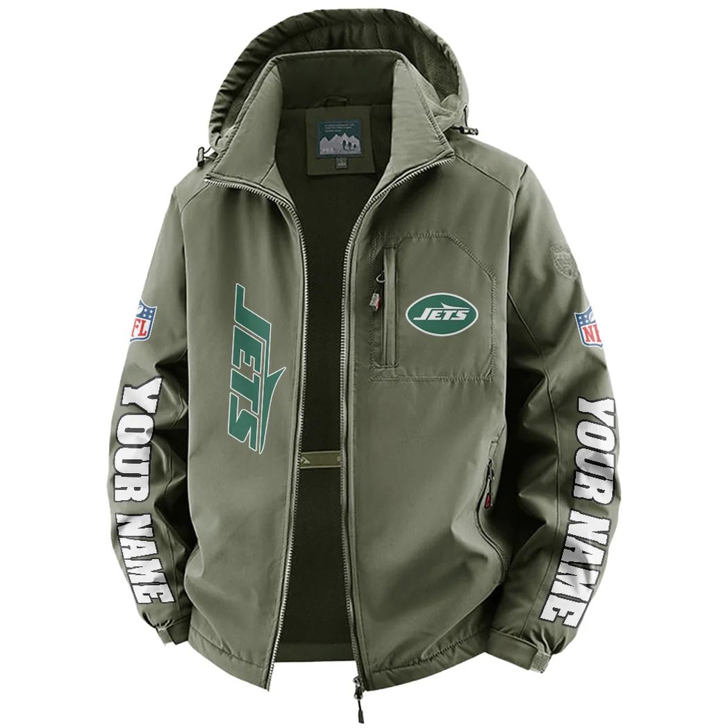 Sky Army Fleece Windbreaker Jacket, Brushed Fleece Wind-Resist Layer HVN1439NJ - Green - Image 2