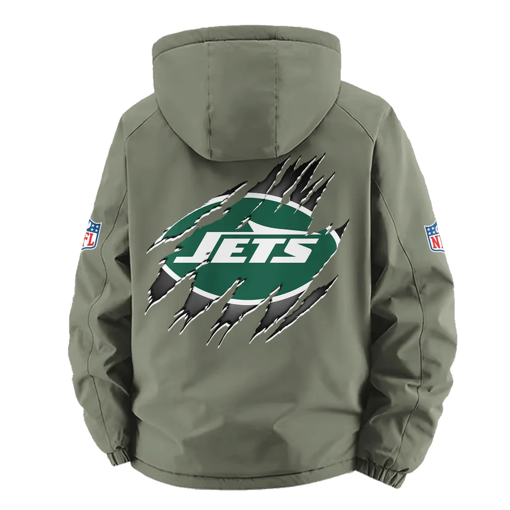 Sky Army Fleece Windbreaker Jacket, Brushed Fleece Wind-Resist Layer HVN1439NJ - Green - Image 4