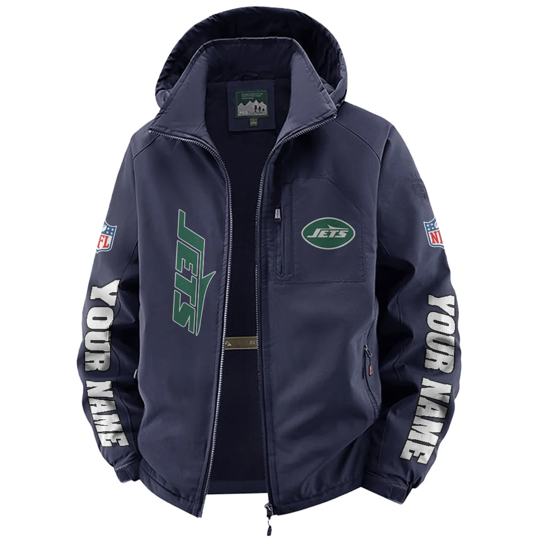 Sky Army Fleece Windbreaker Jacket, Brushed Fleece Wind-Resist Layer HVN1439NJ - Navy - Image 2