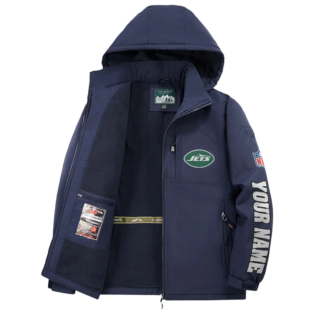 Sky Army Fleece Windbreaker Jacket, Brushed Fleece Wind-Resist Layer HVN1439NJ - Navy - Image 3