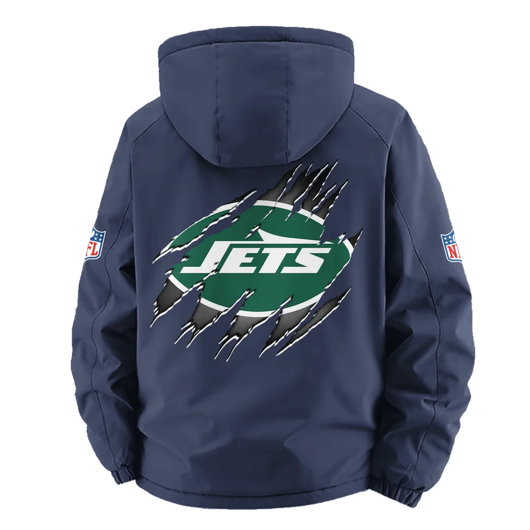 Sky Army Fleece Windbreaker Jacket, Brushed Fleece Wind-Resist Layer HVN1439NJ - Navy - Image 4
