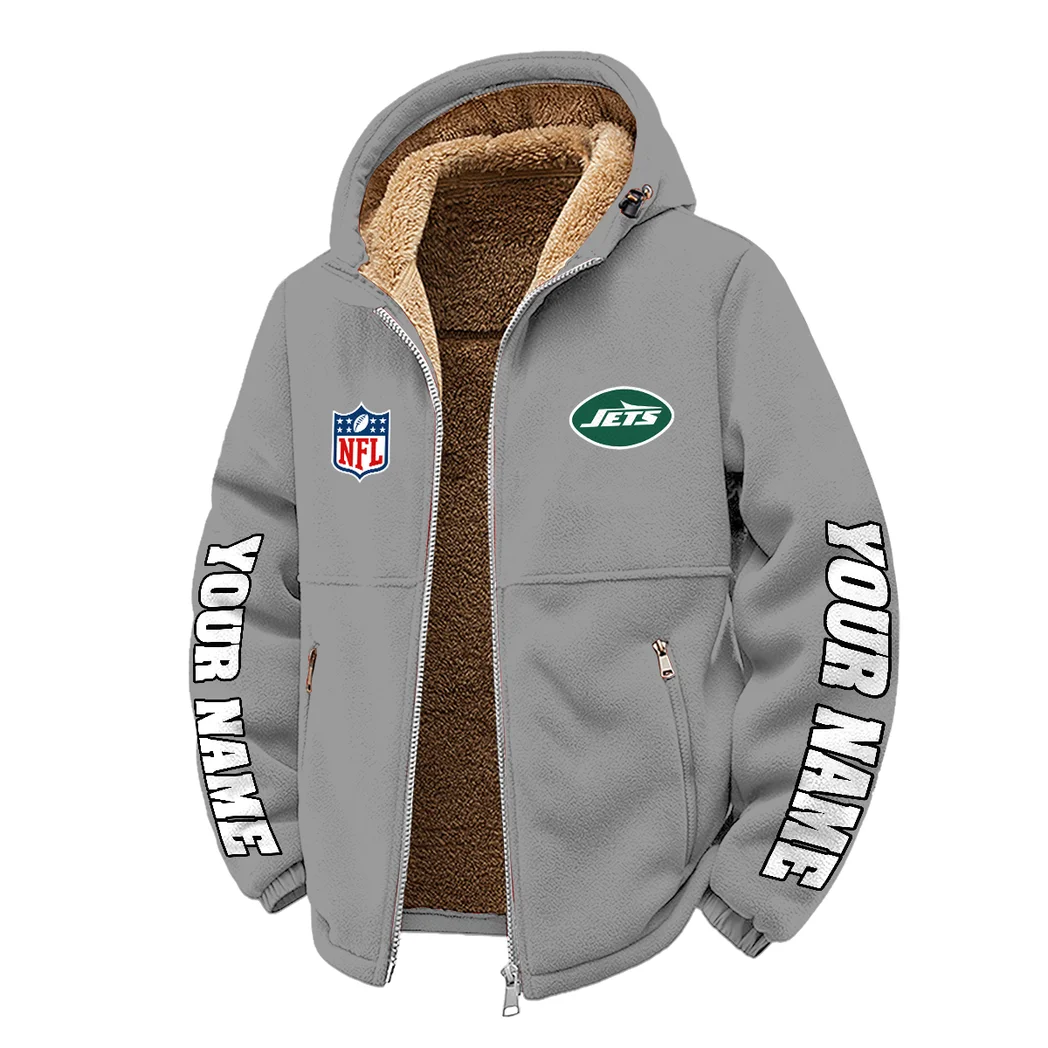 Sky Army Winter Fleece Jacket, Brushed Interior Winter Fleece HVN1439NJ - Grey - Image 2