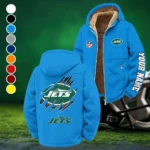 Sky Army Winter Fleece Jacket, Brushed Interior Winter Fleece HVN1439NJ - Cyan