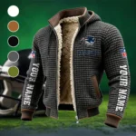 Match Day Squad Fleece-Lined Hooded Jacket, Heavyweight Cozy Sport Shell HVN1439NP - Grey