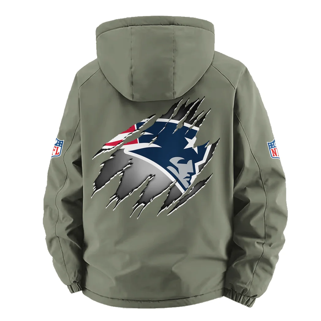Match Day Squad Fleece Windbreaker Jacket, Luxe Fleece Exterior HVN1439NP - Green - Image 4