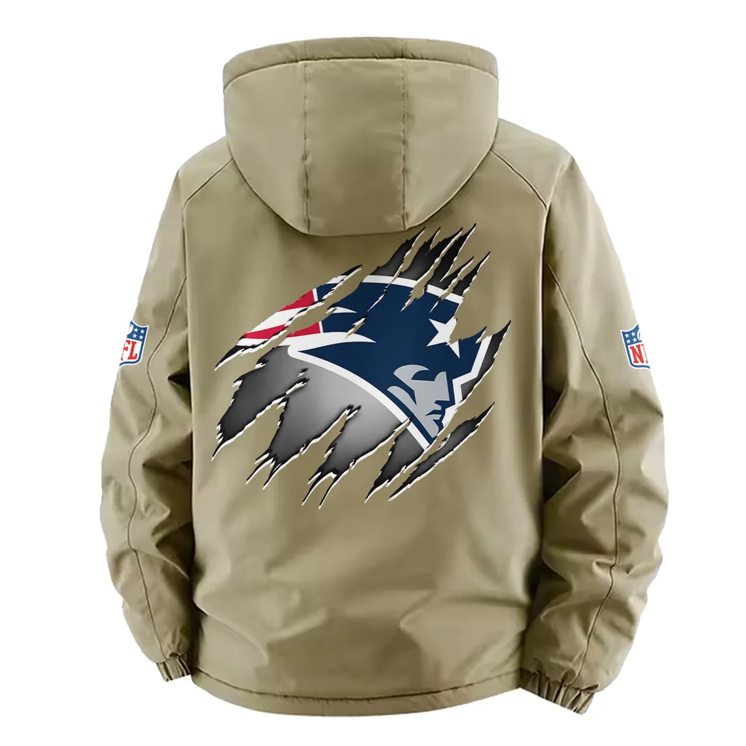 Match Day Squad Fleece Windbreaker Jacket, Luxe Fleece Exterior HVN1439NP - Khaki - Image 4
