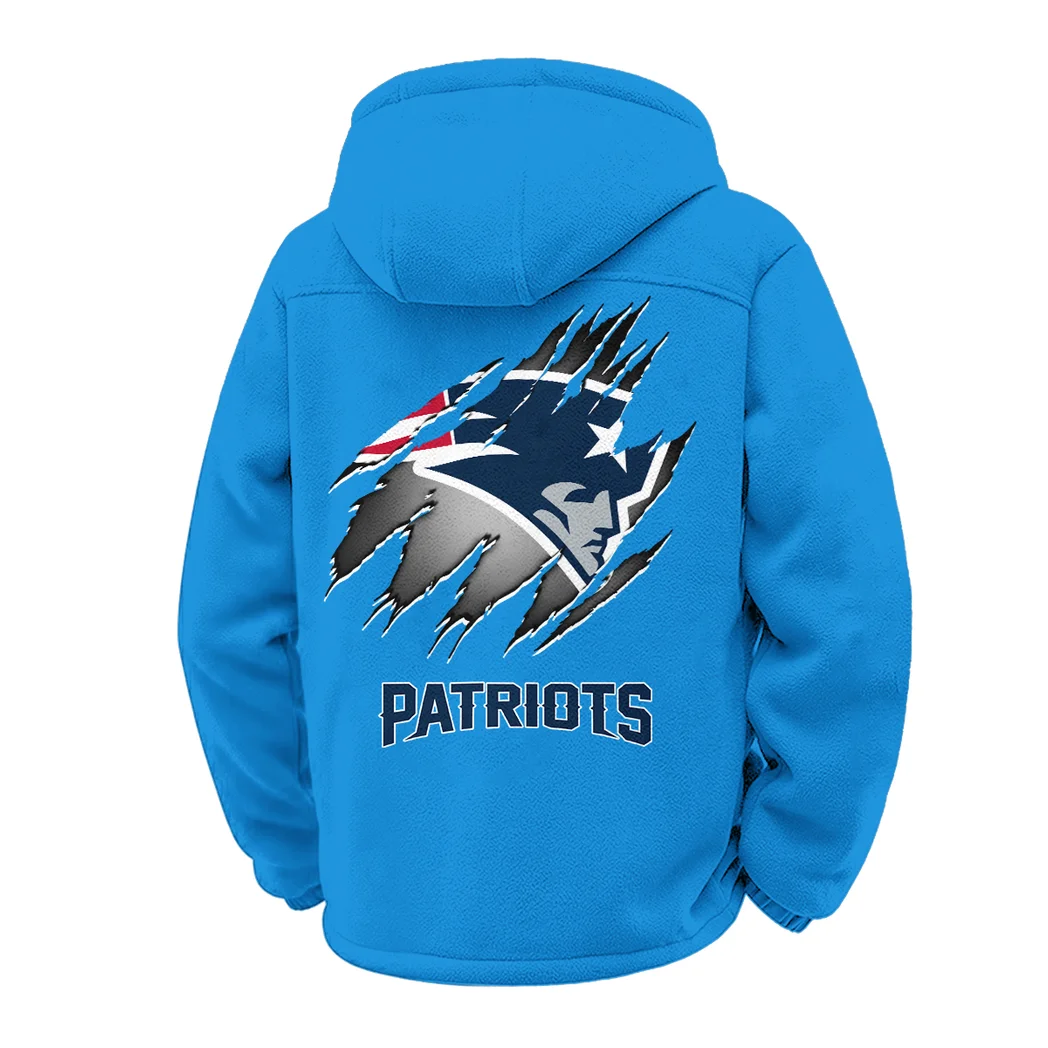 Match Day Squad Winter Fleece Jacket, Luxe Microfleece Pullover HVN1439NP - Cyan - Image 3