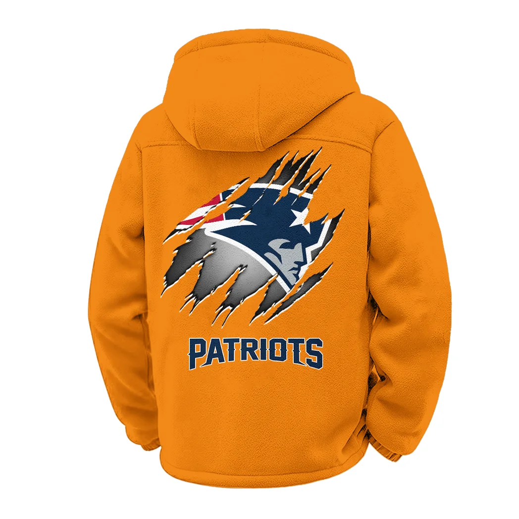 Match Day Squad Winter Fleece Jacket, Luxe Microfleece Pullover HVN1439NP - Orange - Image 3