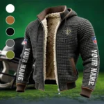 Midnight Talons Fleece-Lined Hooded Jacket, Brushed Interior Winter Jacket HVN1439NS - Grey