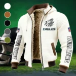 Victory Wings Fleece-Lined Hooded Jacket, Luxe Cloud-Fleece Hooded Shell HVN1439PE - White