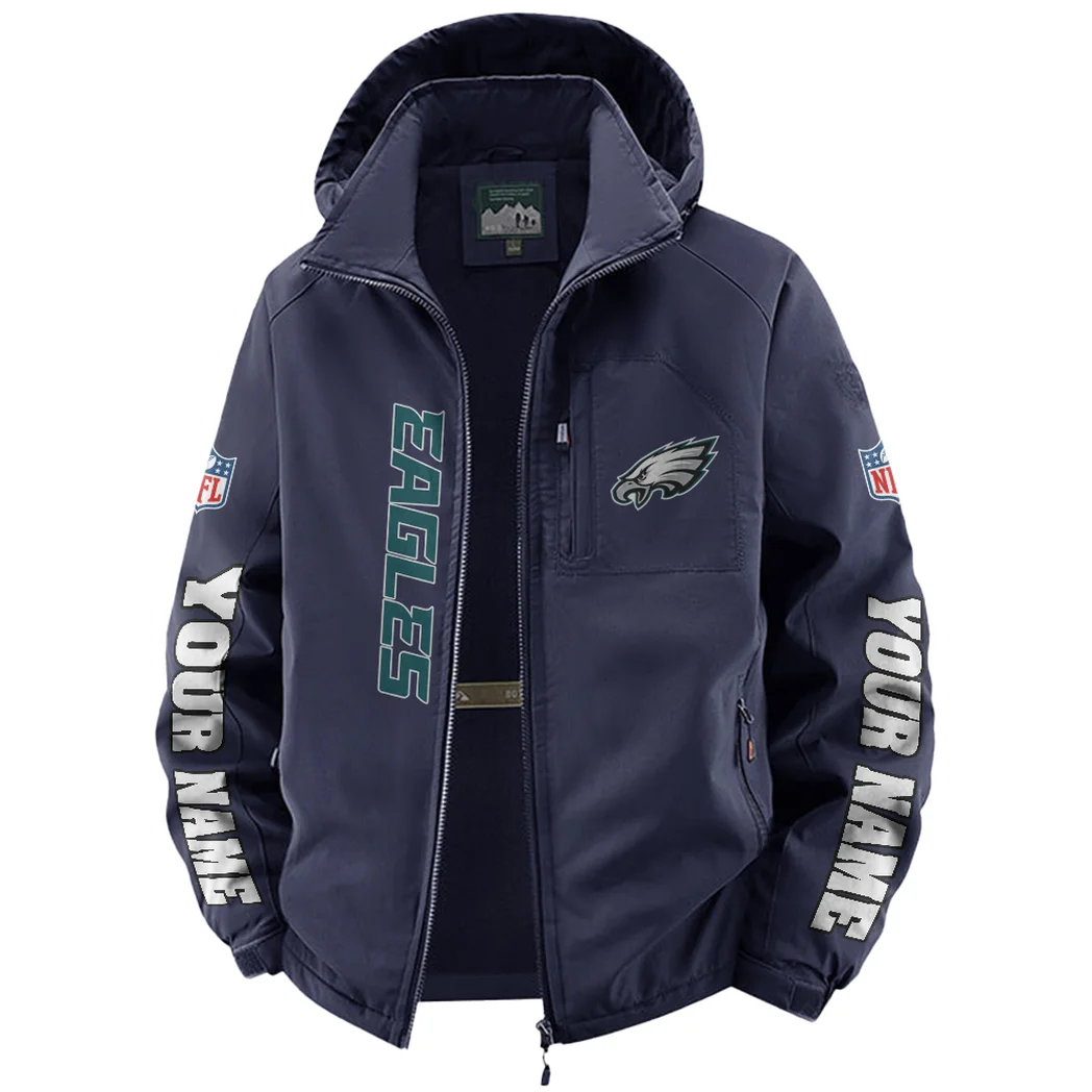 Victory Wings Fleece Windbreaker Jacket, Midweight Thermal Windbreaker HVN1439PE - Navy - Image 2