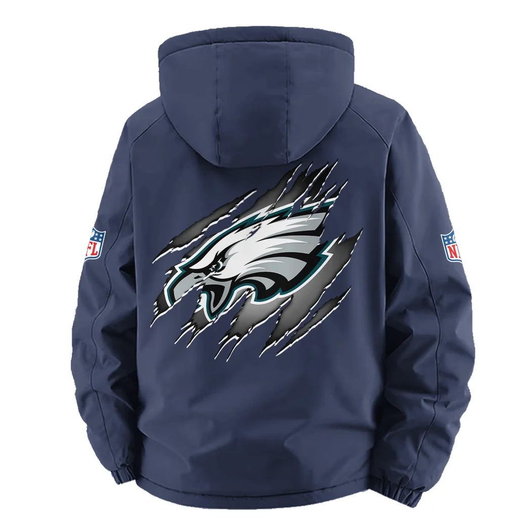 Victory Wings Fleece Windbreaker Jacket, Midweight Thermal Windbreaker HVN1439PE - Navy - Image 4
