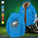 Victory Wings Winter Fleece Jacket, High-Density Comfort Fleece HVN1439PE - Cyan