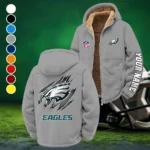 Victory Wings Winter Fleece Jacket, High-Density Comfort Fleece HVN1439PE - Grey
