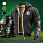 Iron Army Fleece-Lined Hooded Jacket, High-Density Comfort Fleece HVN1439PS - Grey