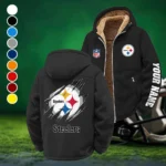 Iron Army Winter Fleece Jacket, Warm Core Loft Fleece HVN1439PS - Black