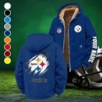 Iron Army Winter Fleece Jacket, Warm Core Loft Fleece HVN1439PS - Navy