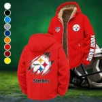 Iron Army Winter Fleece Jacket, Warm Core Loft Fleece HVN1439PS - Red