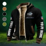 Blue Pride Fleece-Lined Hooded Jacket, Breathable Warmth Sport Jacket HVN1439SS - Black