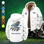 Blue Pride Winter Fleece Jacket, Premium Fleece Barrier HVN1439SS - White