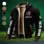 Bay Fans Fleece-Lined Hooded Jacket, Soft-Touch Thermal Outerwear HVN1439TB - Black